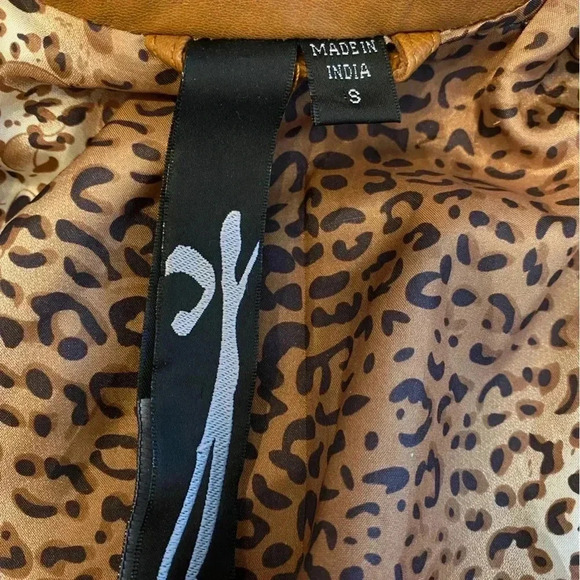 Kenna-T Tan Leather Moto Jacket Women’s Size Small Biker Jacket - Picture 10 of 16